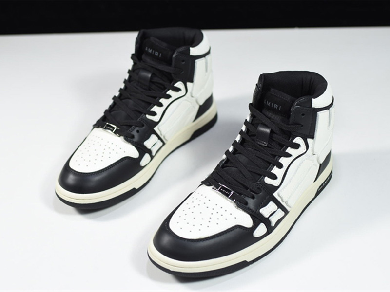 AMIRI Skel Top Hi Black Black White W0F22499NL