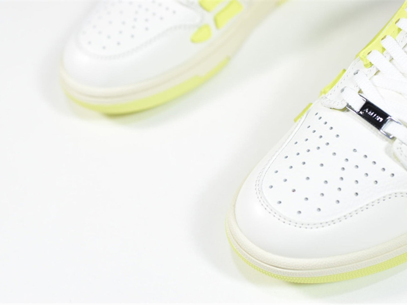 AMIRI Skel Top Low White Fluorescent Green WFS003-146