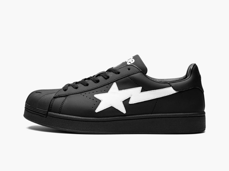 A BATHING APE? Womens SKULL STA L Black