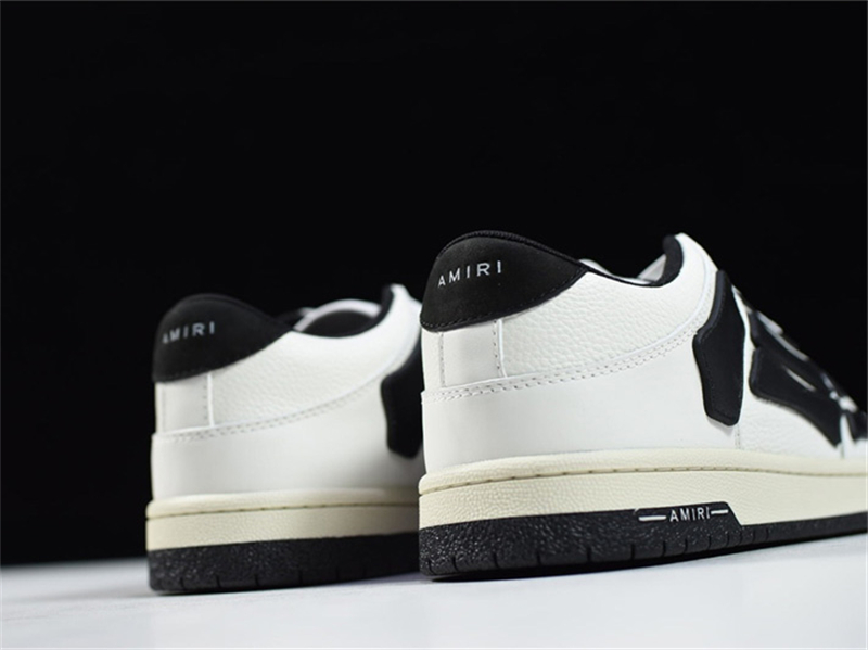 AMIRI Skel Top Low White Black MFS003-111