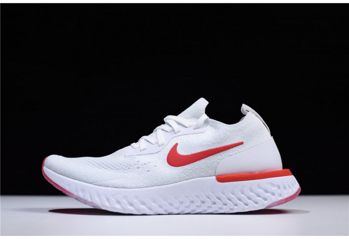 nike epic react flyknit white red AQ0067 800