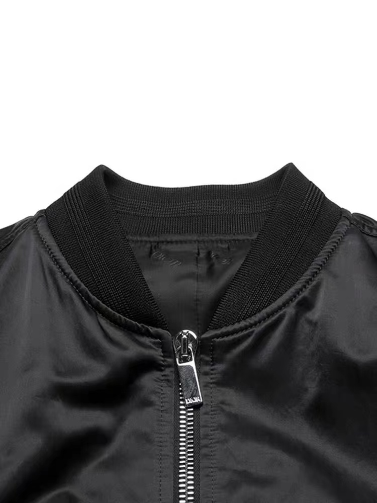 Dior leather jacket with lettering print on the back