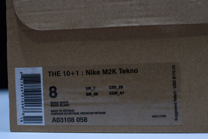 Off-White x nike M2K tekno White, Black & Team Orange A03108 058