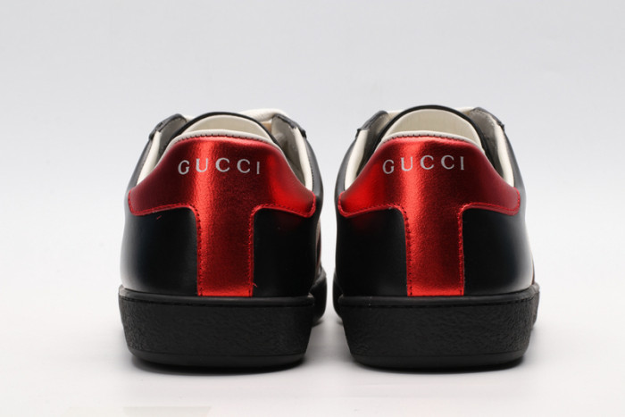 Gucci Ace Embroidered Low-Top Sneaker black