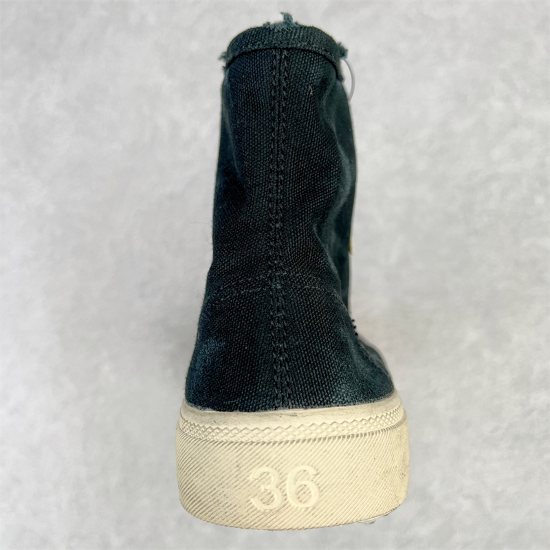 Balenciaga Paris Distressed High Top Sneakers Black 688752W3RC11090