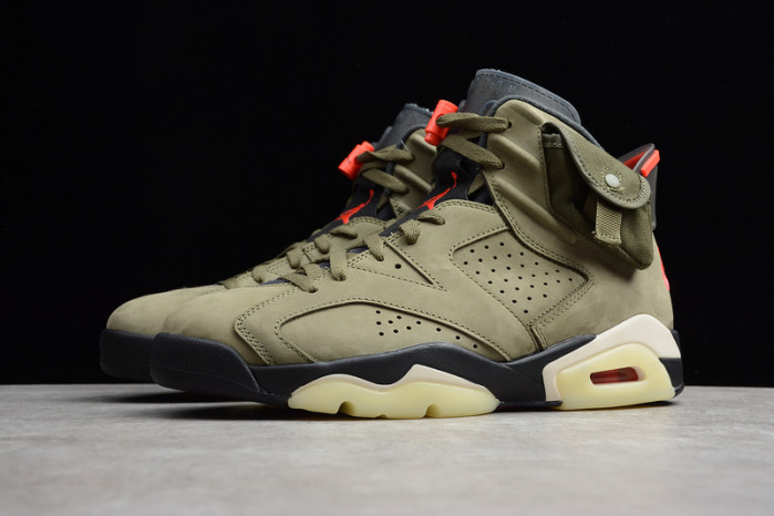 Travis Scott Air Jordan 6 Medium Olive Cactus Jack CN1084-200