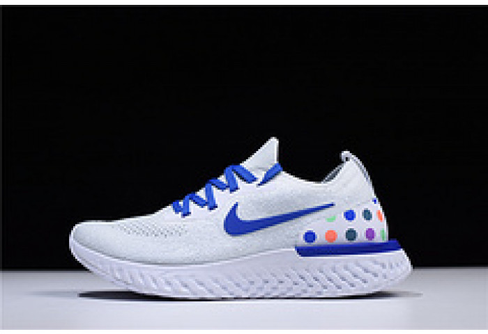 Nike Epic React Flyknit white blue AQ0067-993