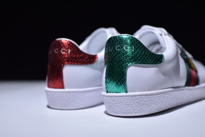 Gucci Ace Embroidered Low-Top Sneaker with ladybird