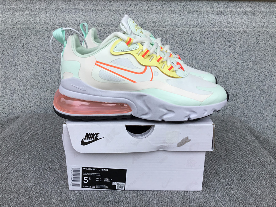 Nike Air Max 270 React Air Cushioned Running Shoe CV8818-102