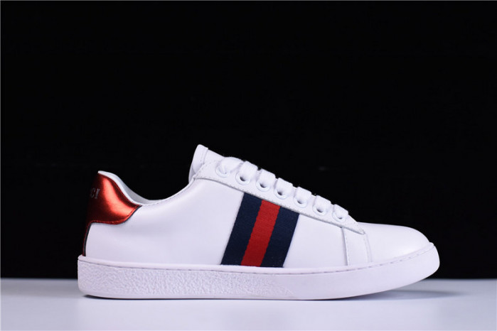GUCCI ACE EMBROIDERED LOW-TOP SNEAKER WITH LOVED womens 497090 DOPE0 9095