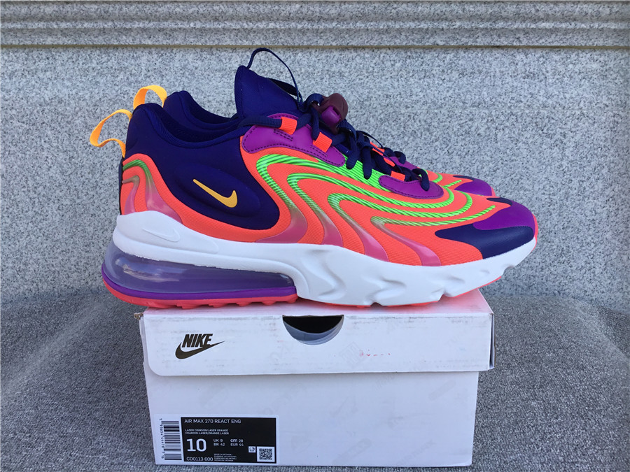 Nike Air Max 270 React Air Cushioned Running Shoe CD0113-600