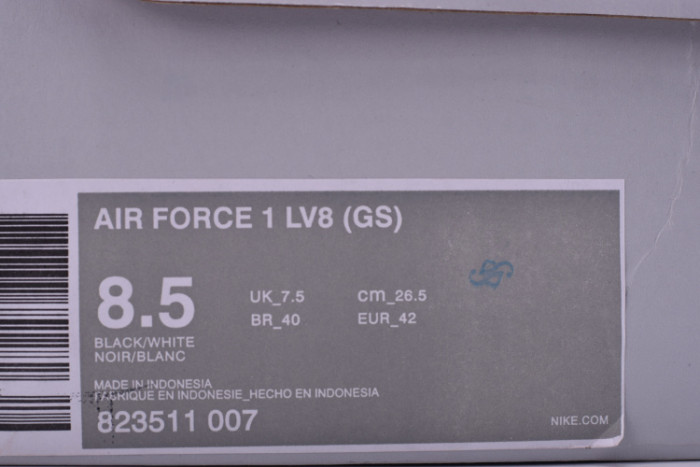 Nike Air Force 1 07 LV8 823511-007 NBA Pack Black/White Shoes 823511-007