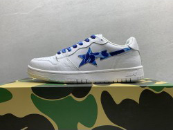 A Bathing Ape Bape Court Sta White Blue Camo