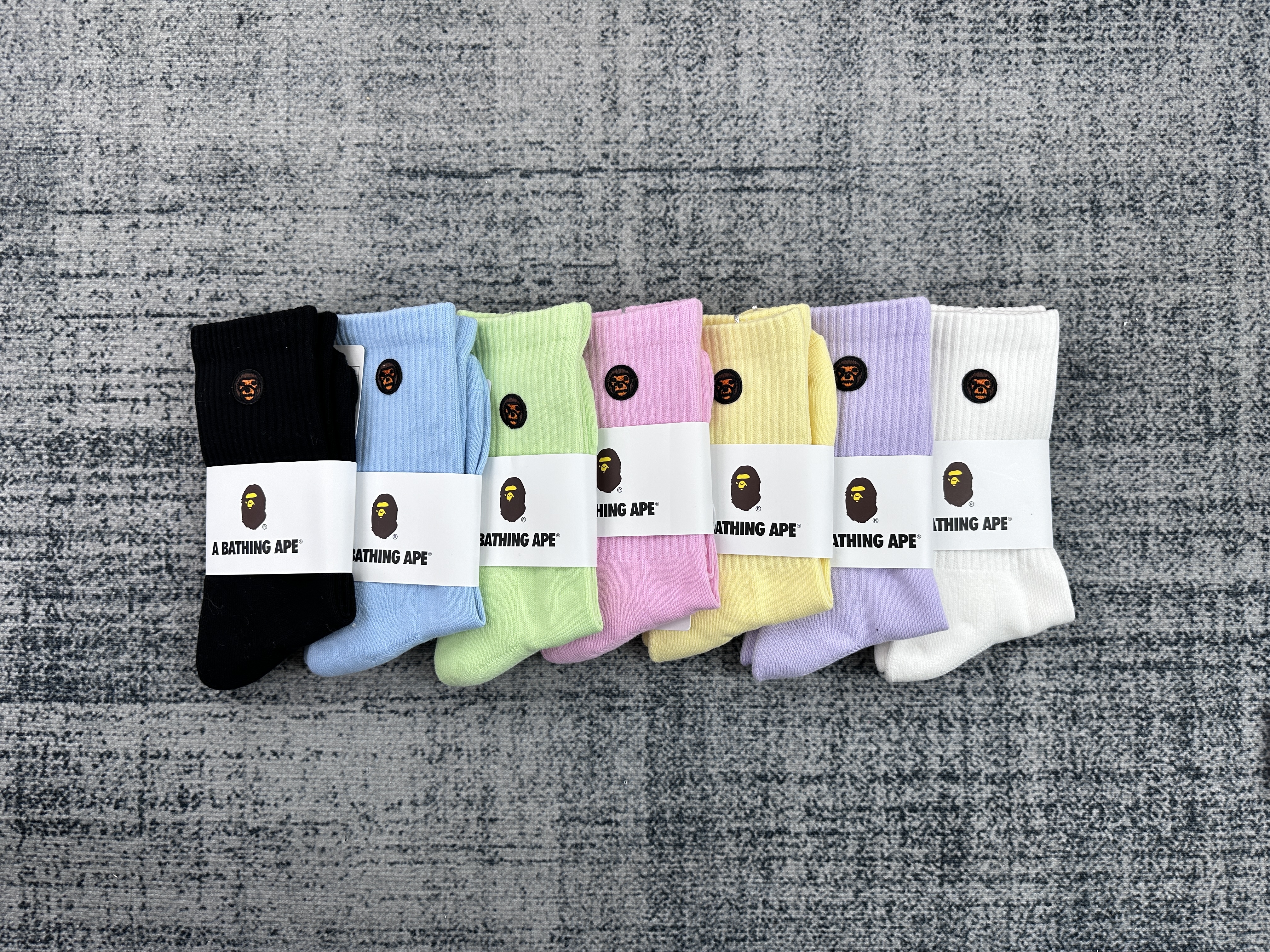 bape little ape head high socks solid color GF05083