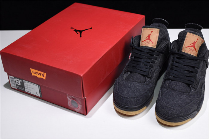 Levis x Air Jordan 4 black AO2571-001
