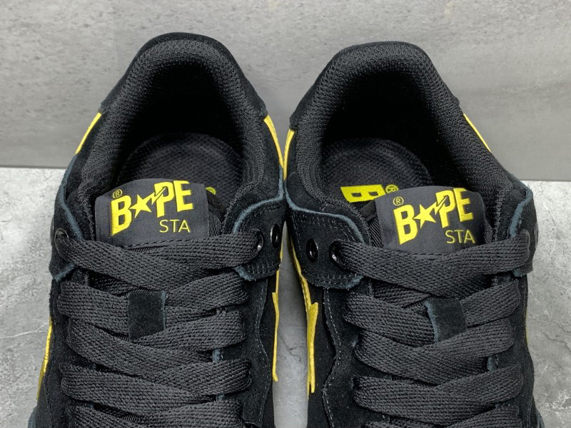 GT A Bathing Ape Bape Sk8 Sta Black Electric Yellow