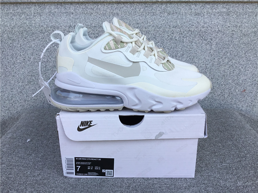 Nike Air Max 270 React Air Cushioned Running Shoe CV8815-100