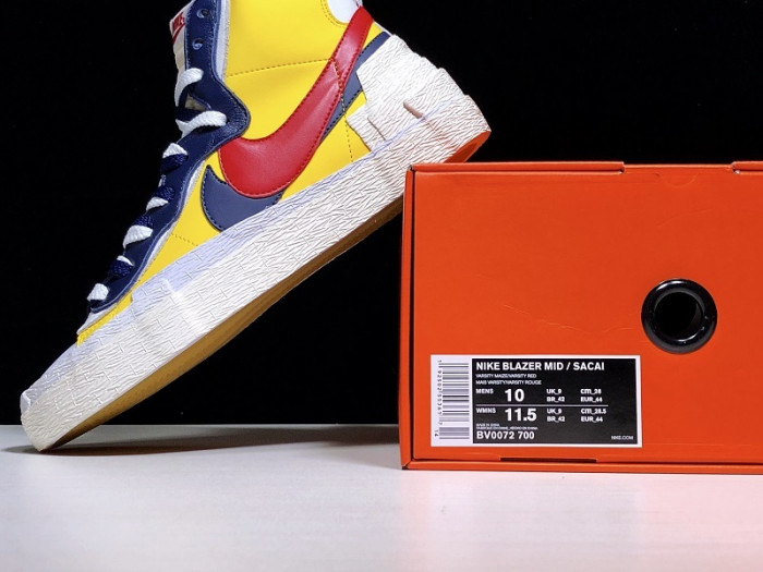 Sacai x Blazer Mid Maize Navy BV0072-700