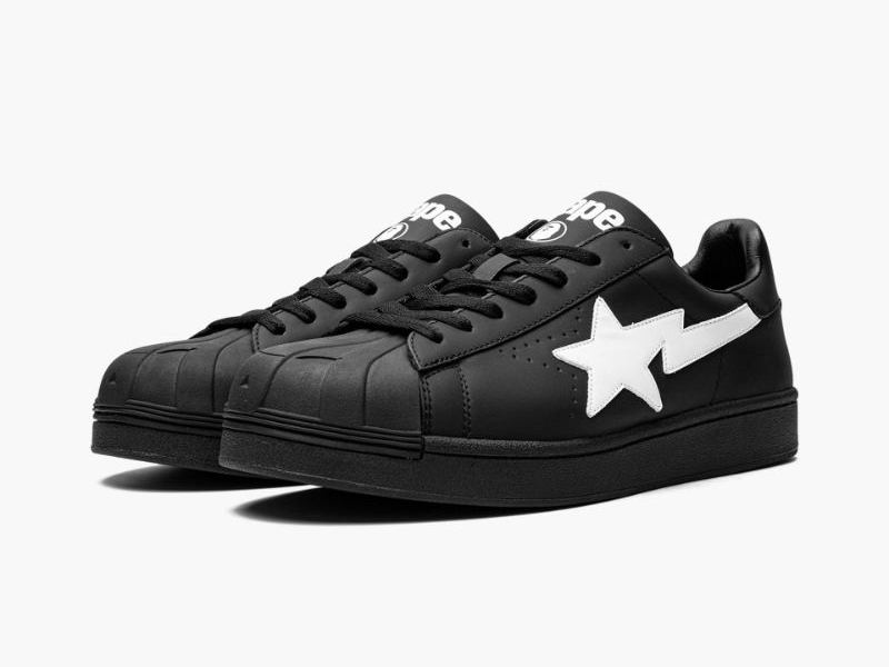 A BATHING APE? Womens SKULL STA L Black