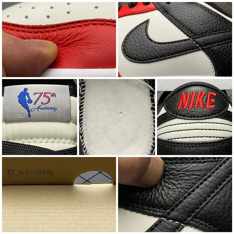 Nike Dunk Low EMB NBA 75th Anniversary Chicago DD3363-100