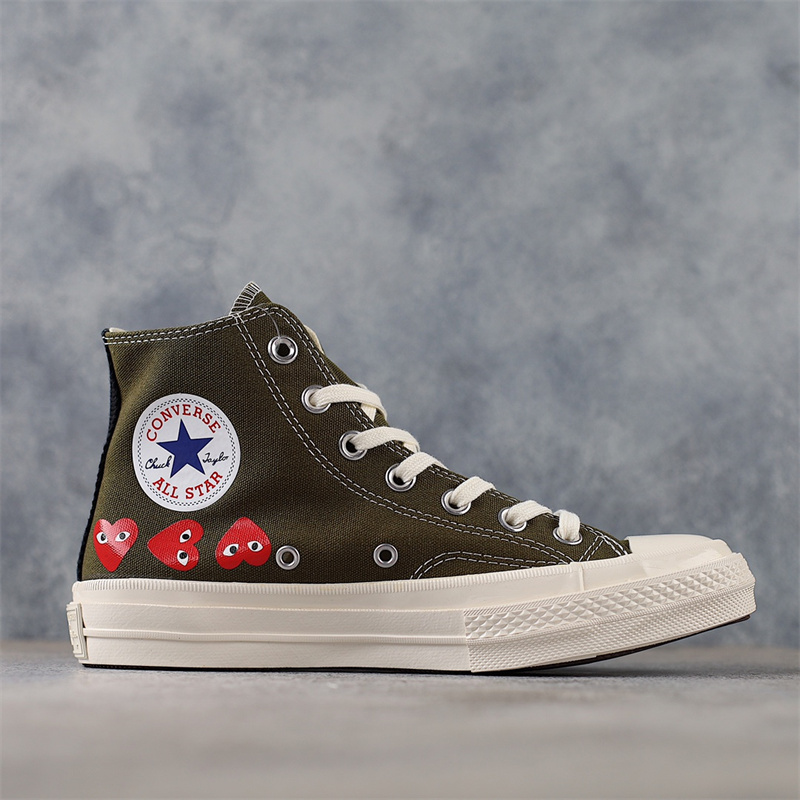 Converse Chuck Taylor All-Star 70 Hi Comme des Garcons Play Multi-Heart Green 162973C