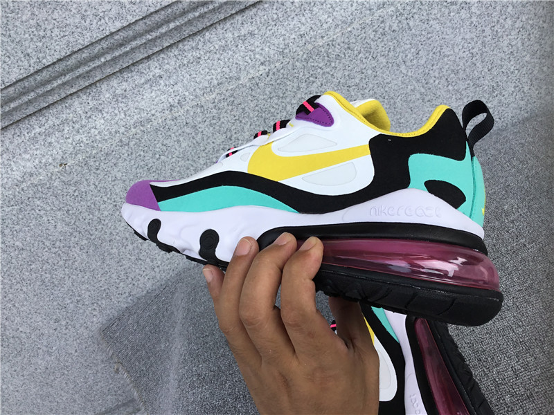 Nike Air Max 270 React Air Cushioned Running Shoe AO4971-101