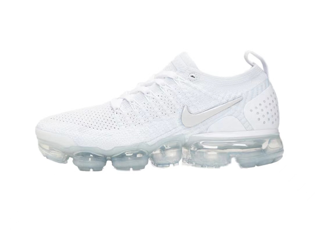 Nike Mens Air VaporMax Flyknit 2.0 Triple White 942843-100