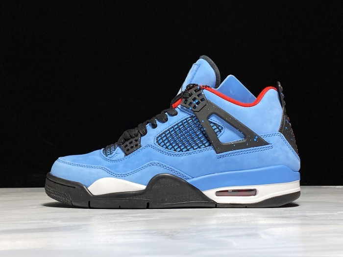 Travis Scott x Air Jordan 4 Houston Oilers University Blue 308497-406