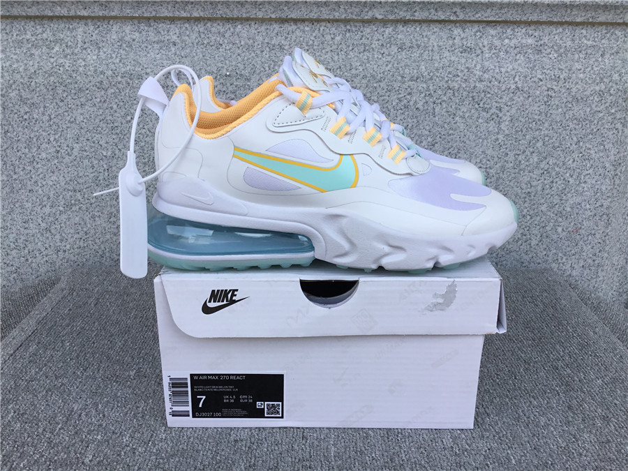 Nike Air Max 270 React Air Cushioned Running Shoe DJ3027-100