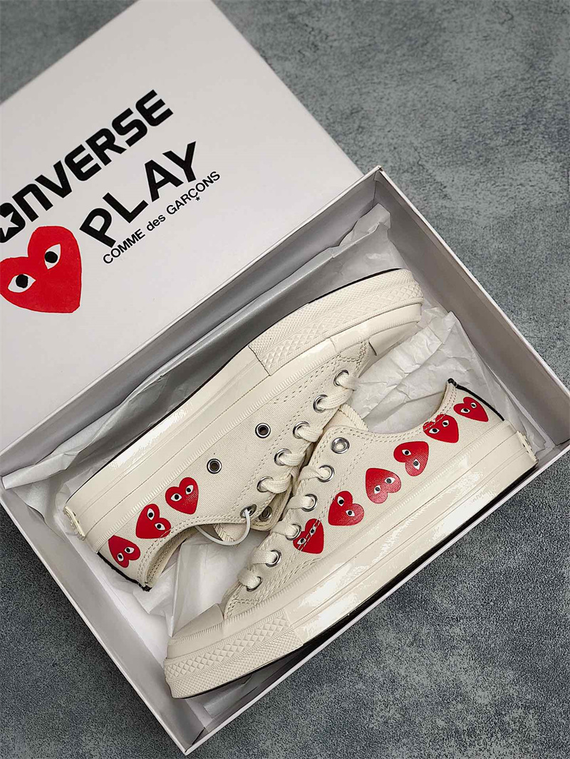 Converse Chuck Taylor All-Star 70 Ox Comme des Garcons Play Multi-Heart White 162975C