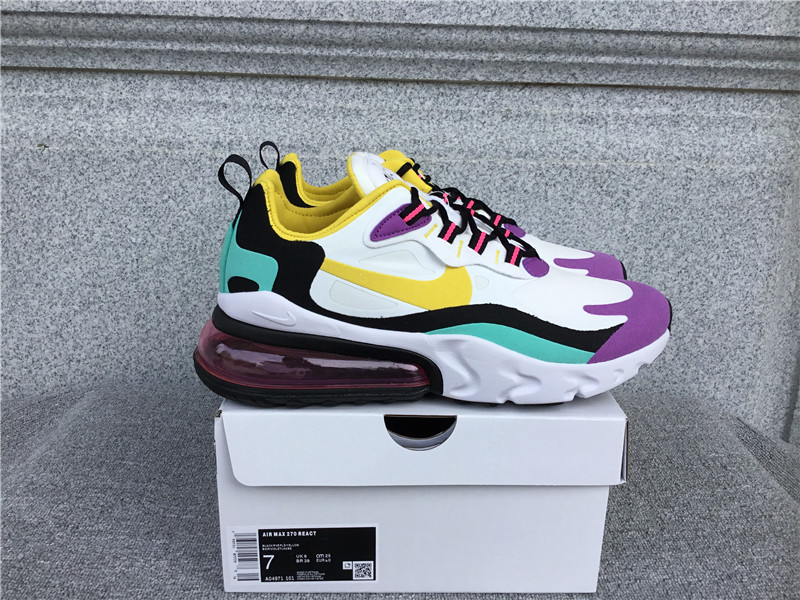 Nike Air Max 270 React Air Cushioned Running Shoe AO4971-101
