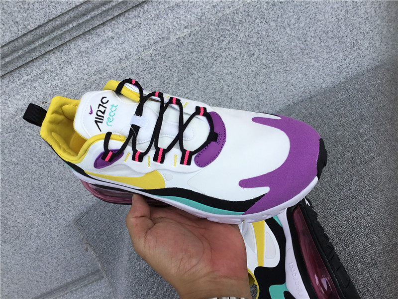 Nike Air Max 270 React Air Cushioned Running Shoe AO4971-101