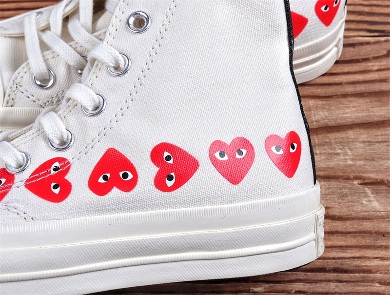 Converse Chuck Taylor All-Star 70 Hi Comme des Garcons Play Multi-Heart White 162972C