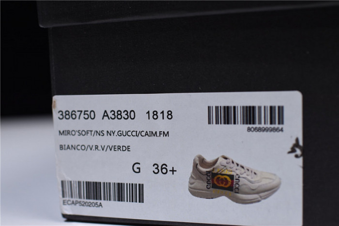 Gucci Rhyton Vintage Trainer Sneaker mens 500878 DRW00 9522