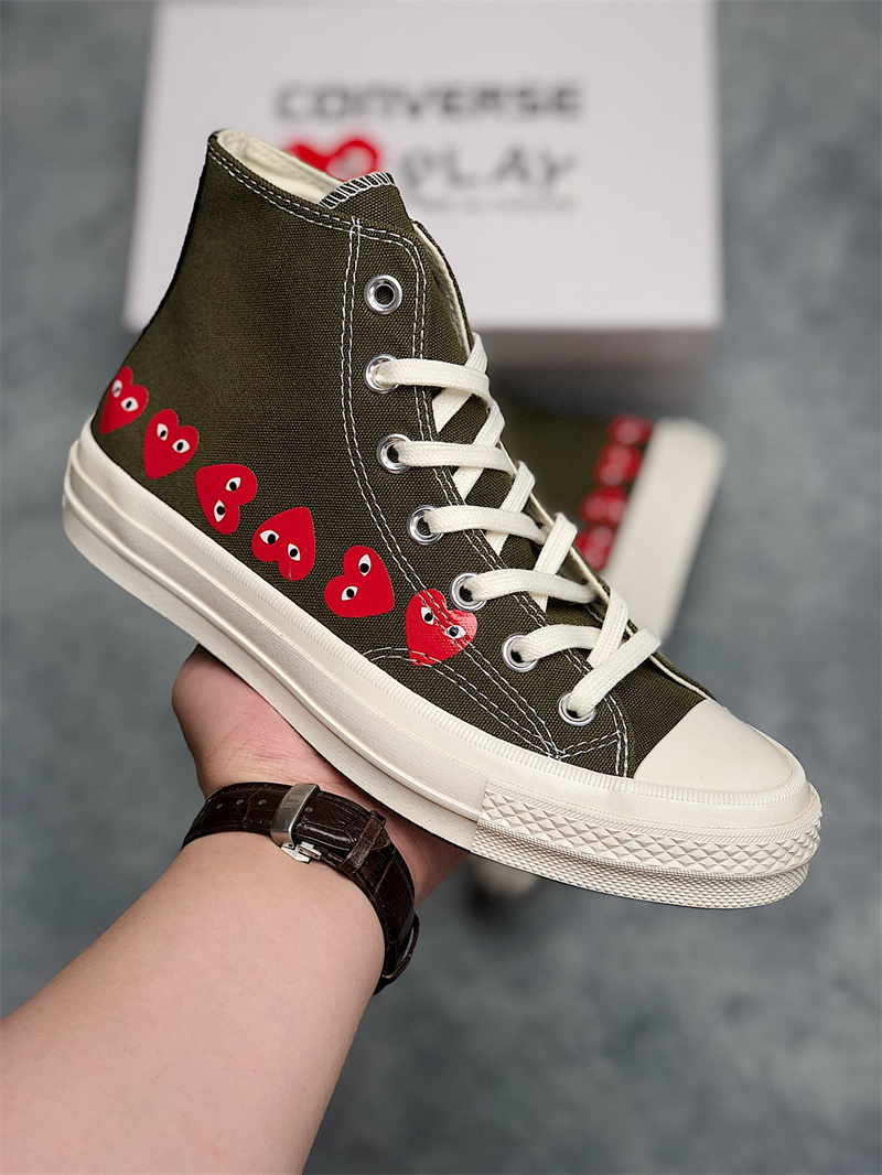 Converse Chuck Taylor All-Star 70 Hi Comme des Garcons Play Multi-Heart Green 162973C