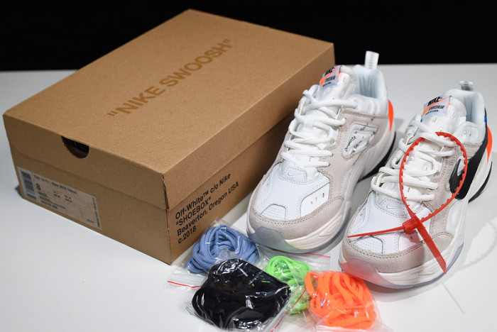 Off-White x nike M2K tekno White, Black & Team Orange A03108 058