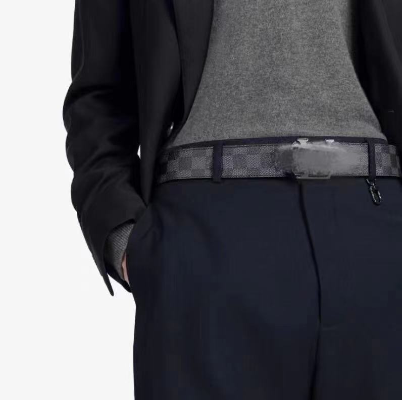 Old pattern plaid classic belt