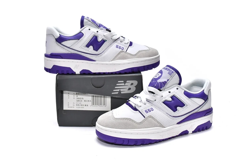 Get New Balance 550 White Purple BB550WR1
