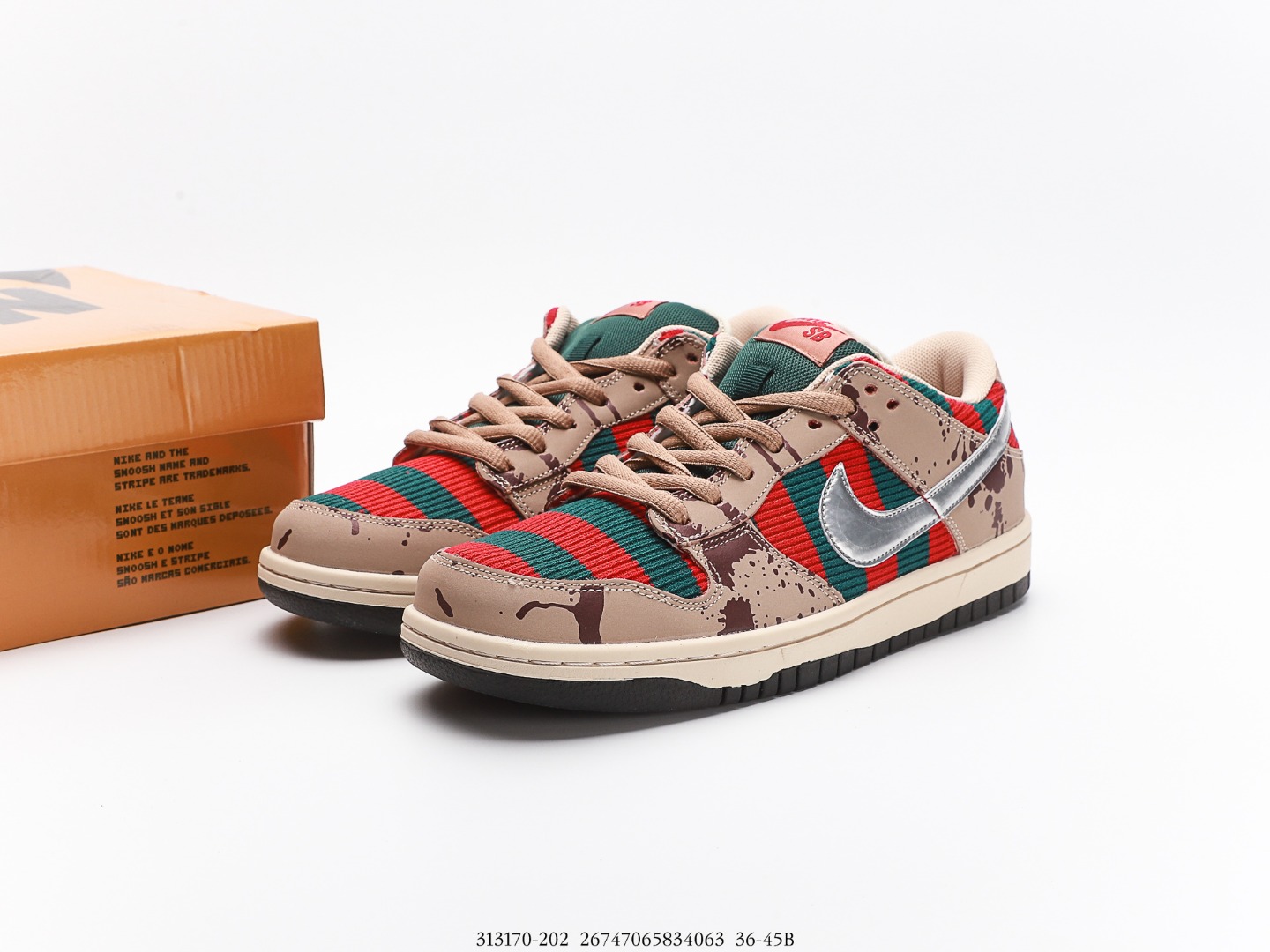 Nike SB Dunk Low Freddy Krueger 313170-202