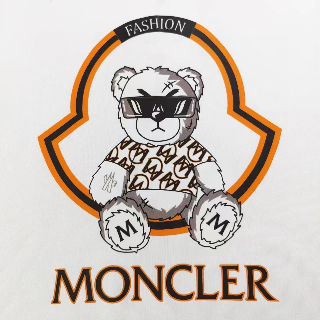 Moncler bear print T-shirt white