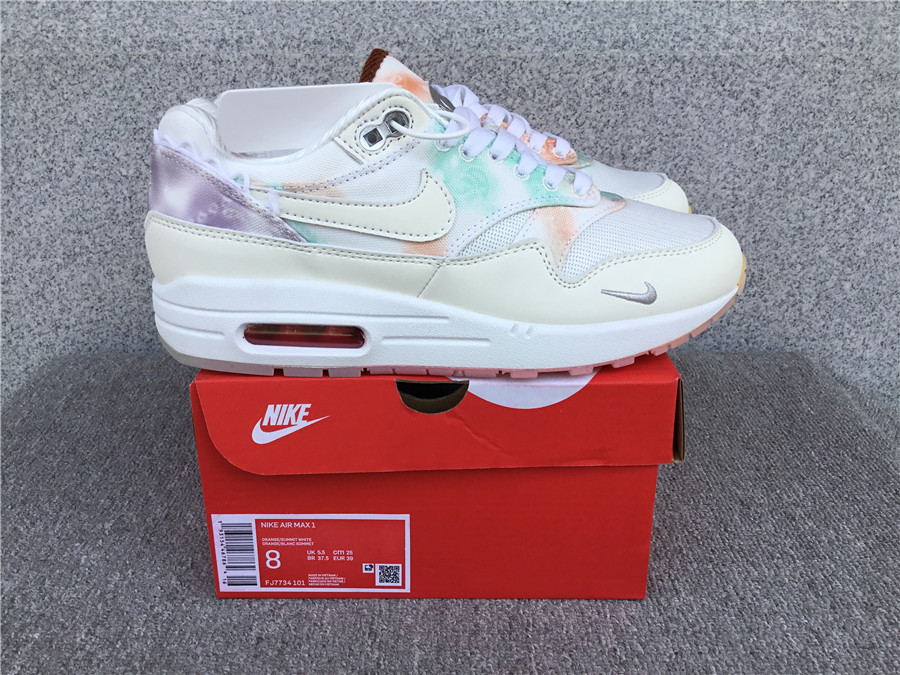 Nike Air Max 1 Nike Half Palm Air Cushion Retro Running Shoes FJ7734-101
