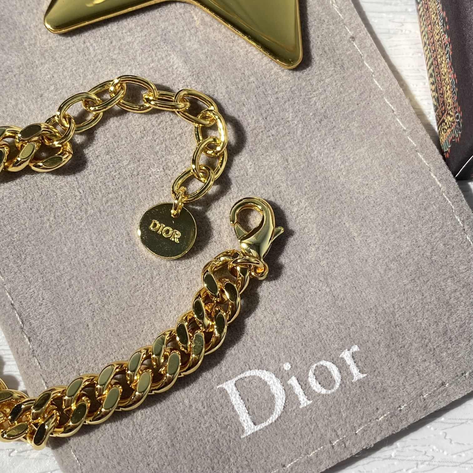 Dior bracelet gold rhinestones