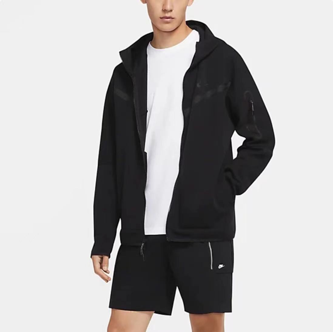 Nike Sportswear Tech Fleece Full-Zip Hoodie & Joggers SetBlack [Dress + pants set]