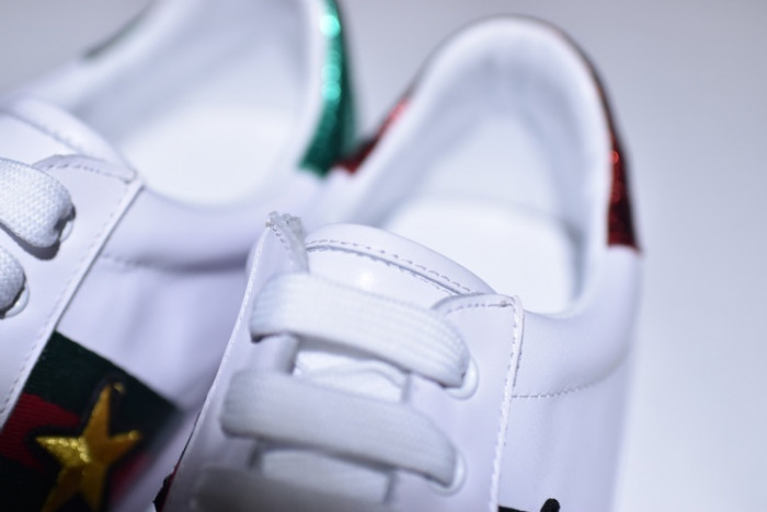 Gucci Ace Embroidered Low-Top Sneaker with ladybird