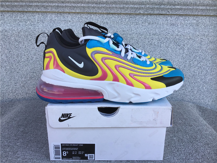 Nike Air Max 270 React Air Cushioned Running Shoe CD0113-400
