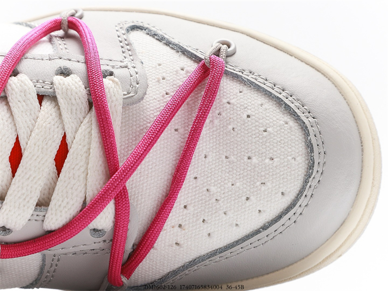 Nike Dunk Low Off-White Lot 23 DM1602-126 SAIL/NEUTRAL GREY-HABANERO RED