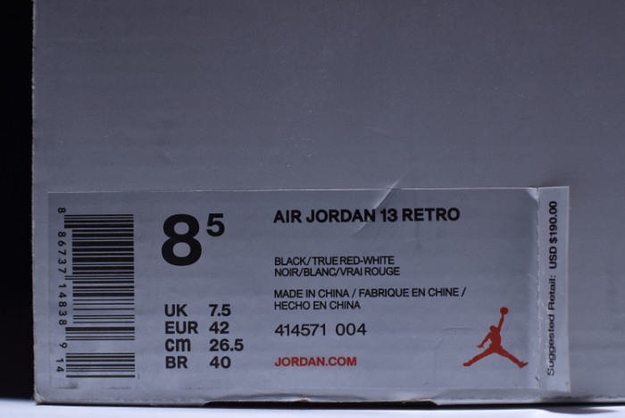 Air Jordan 13 RetroBred black/ red 414571-004