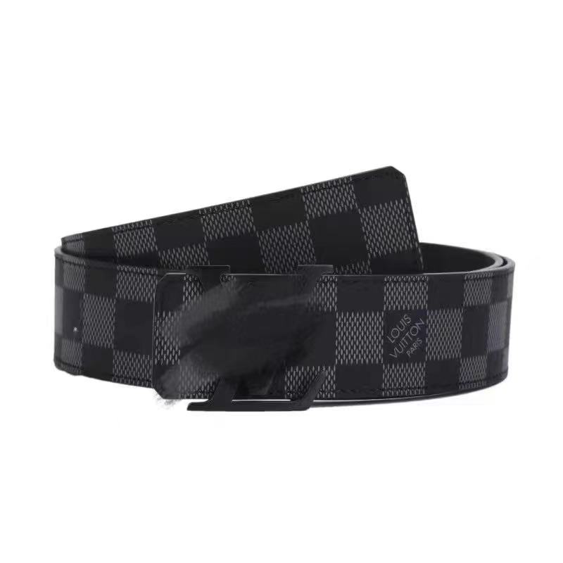 Old pattern plaid classic belt