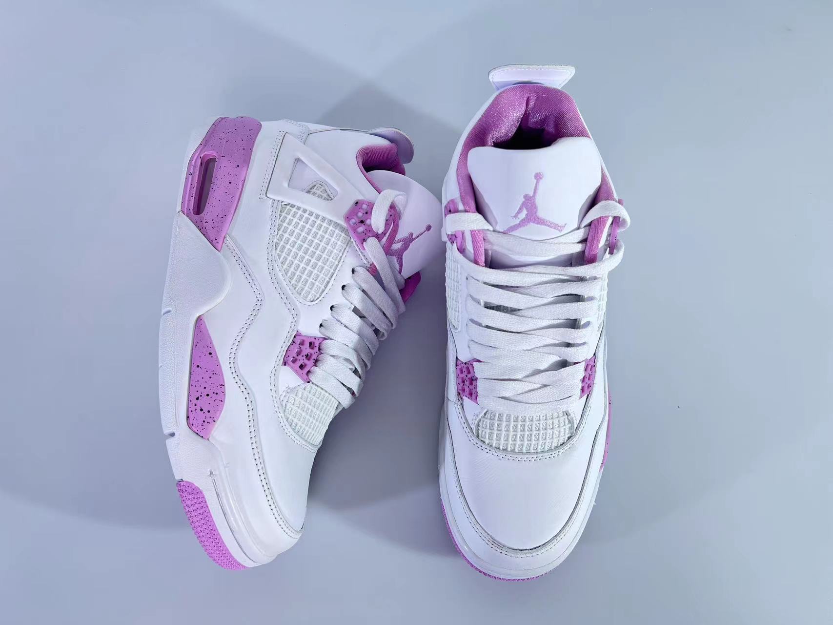 Air jordan 4 Retro sneakers white and purple