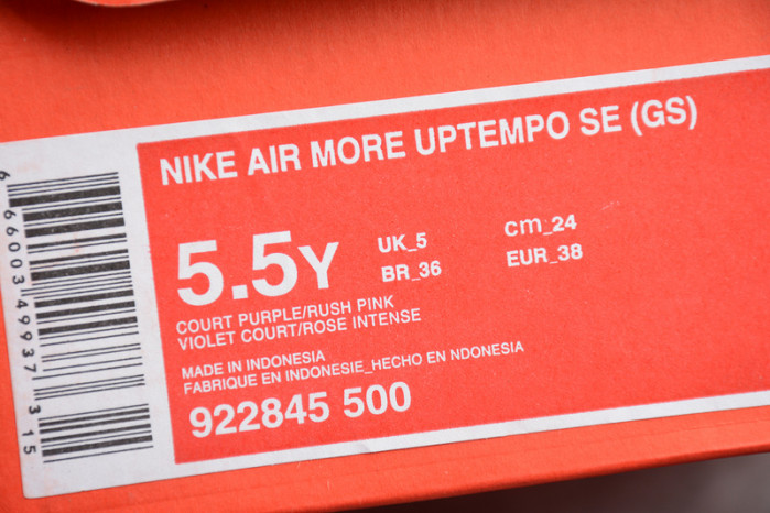 Nike Air More Uptempo SE GS Court Purple 922845-500